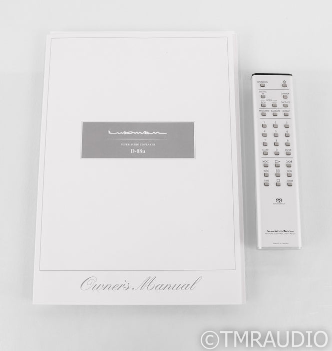 Luxman D-08u Ultimate SACD / CD Player; D08u; DSD; Remote