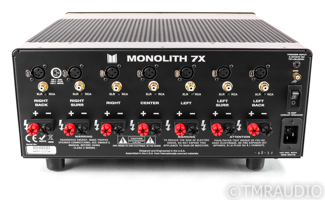 Monoprice Monolith 7X 7 Channel Power Amplifier; Black