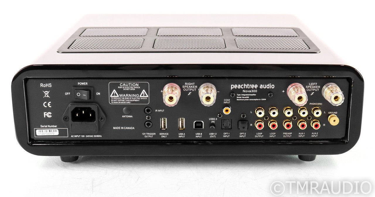 Peachtree Nova 300 Stereo Integrated Amplifier; Gloss Black; Remote; MM Phono