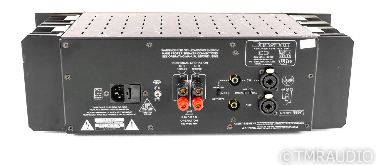 Bryston 3B-ST Stereo Power Amplifier; 3BST; 19" (No Feet)