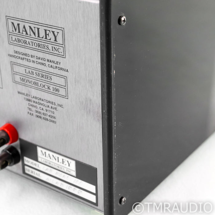 Manley Laboratories Monoblock 100 Mono Tube Power Amplifier; Single; Lab Series