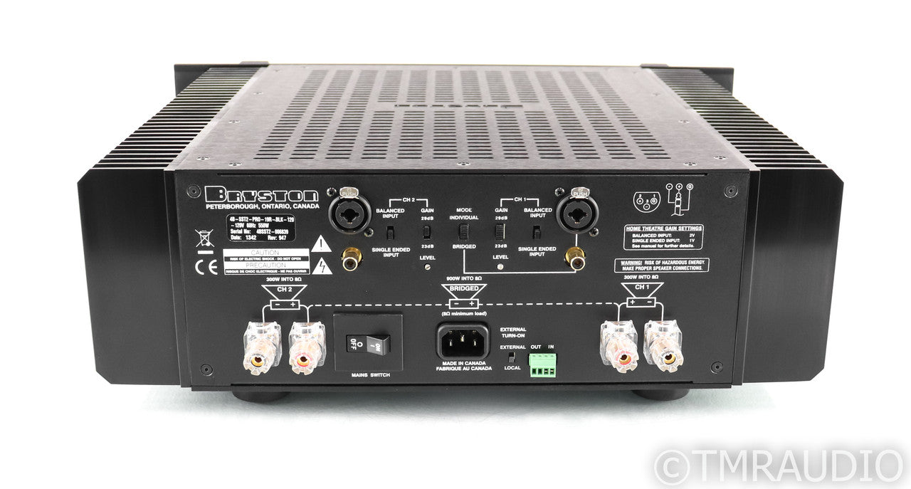 Bryston 4BSST2 Stereo Power Amplifier; 4B-SST Squared; Black; 19"