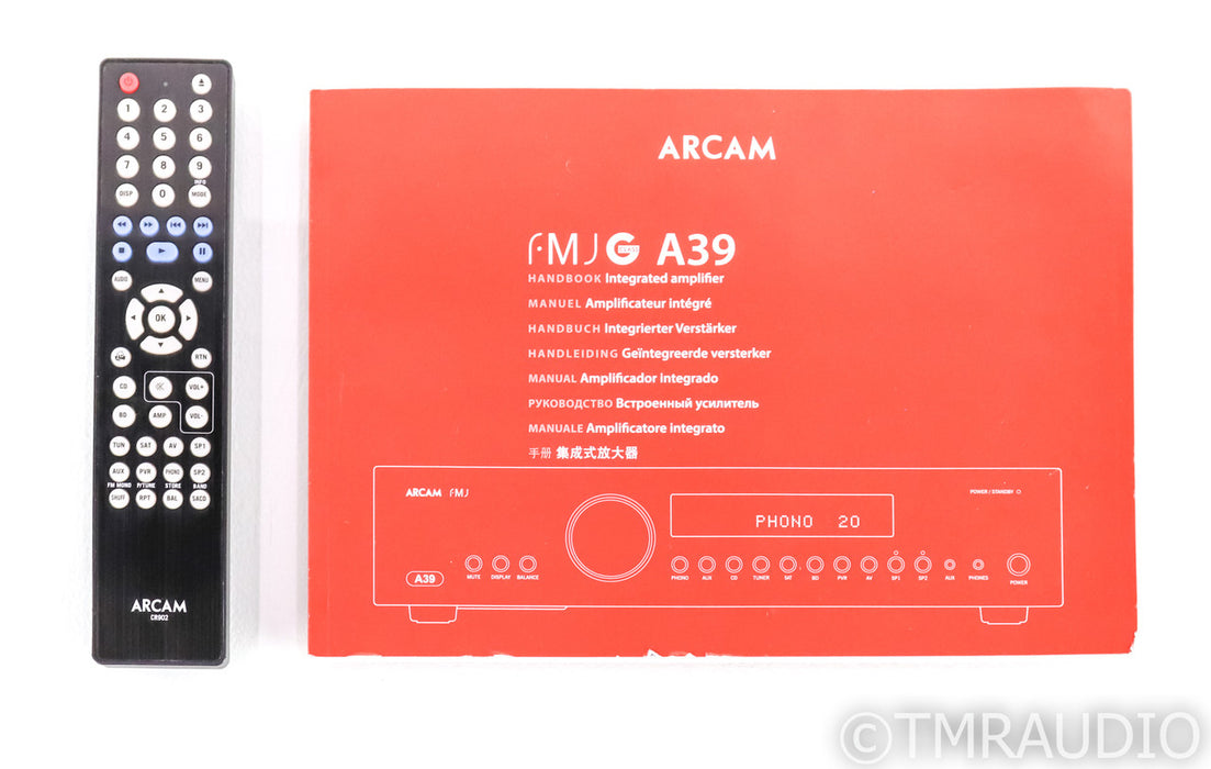 Arcam FMJ A39 Stereo Integrated Amplifier; A-39; Black; Remote; MM Phono