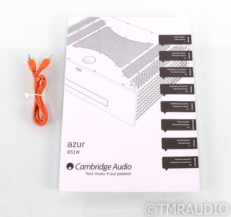 Cambridge Audio Azur 851W Stereo Power Amplifier; 851-W; Class XD