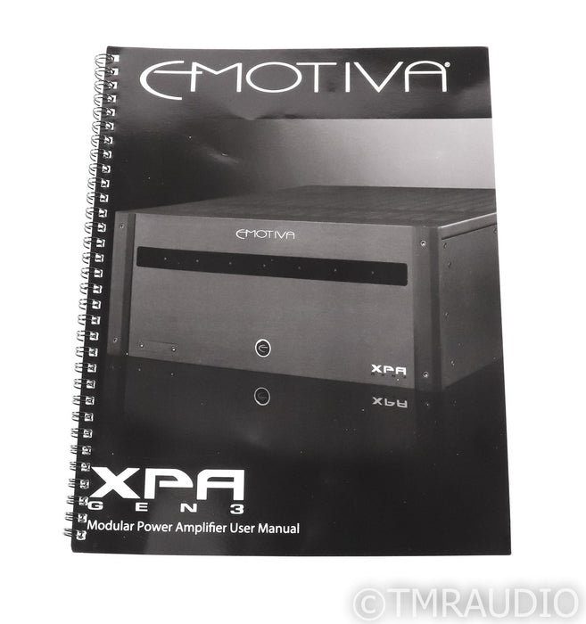 Emotiva XPA-9 Gen 3 Nine Channel Power Amplifier; XPA9; 5.2