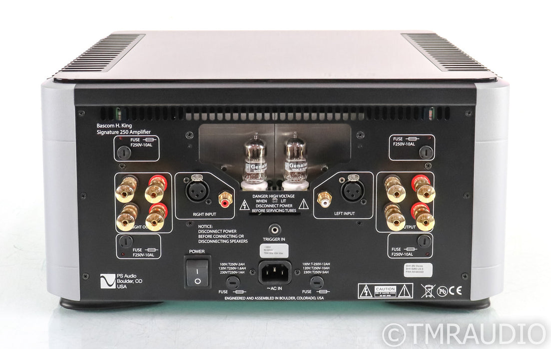 PS Audio BHK-250 Stereo Tube Hybrid Power Amplifier; Silver (Used)