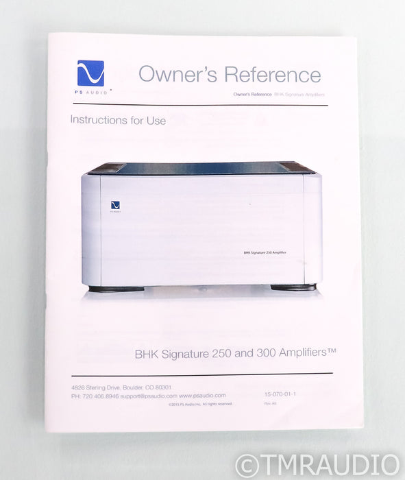 PS Audio BHK-250 Stereo Tube Hybrid Power Amplifier; Silver (Used)
