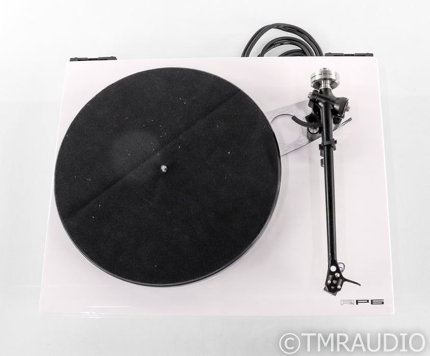 Rega RP6 Belt Drive Turntable; RP-6; White; Denon DL-110 MC Cartridge