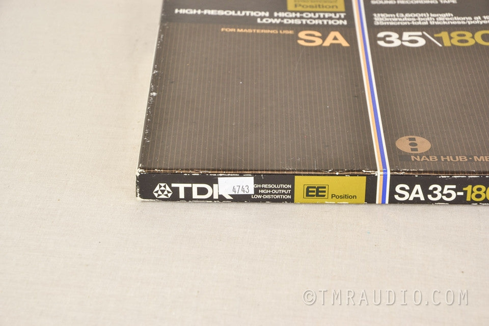 TDK SA 35-180M EE 10.5" 1/4' TAPE & AKAI METAL REEL TO REEL IN ORIGINAL BOX