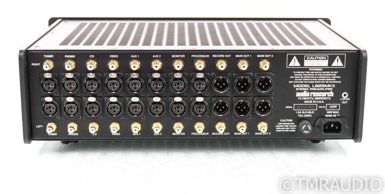 Audio Research LS25 Mk II Stereo Tube Preamplifier; Black; Remote; LS-25 Mk2