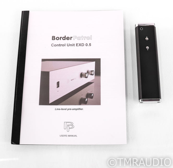 Border Patrol Control Unit EXD 0.5 Stereo Tube Preamplifier; Silver; Remote