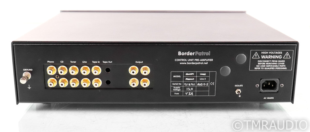 Border Patrol Control Unit EXD 0.5 Stereo Tube Preamplifier; Silver; Remote