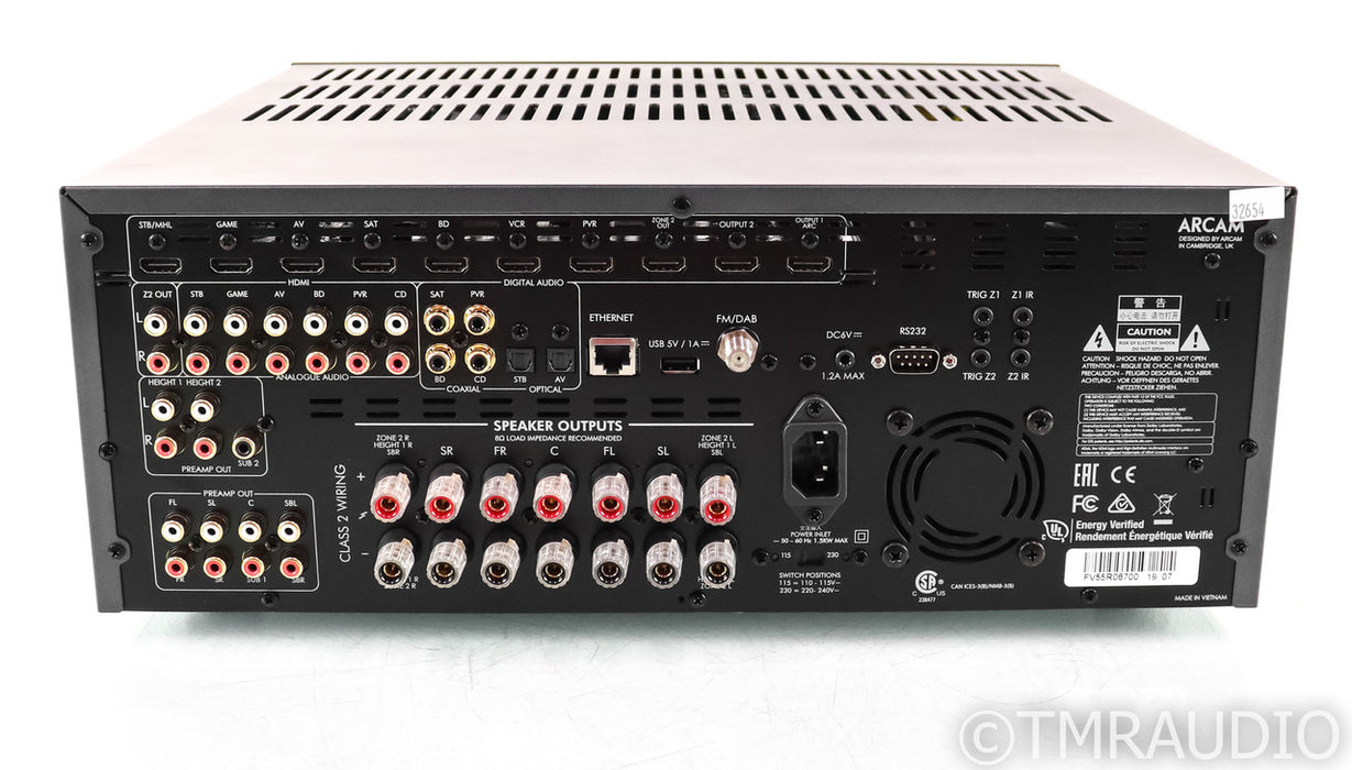 Arcam AVR550 7.2 Channel Home Theater Reciever; AVR-550; Remote
