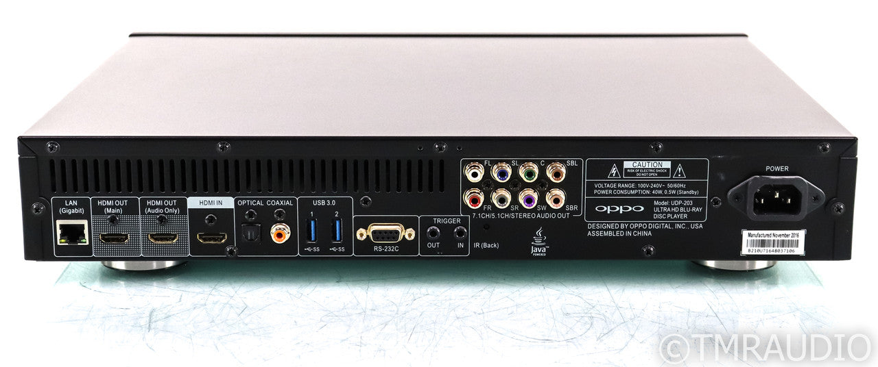 Oppo UDP-203 Universal 4K Blu-Ray Player; UHD; HDR; Remote