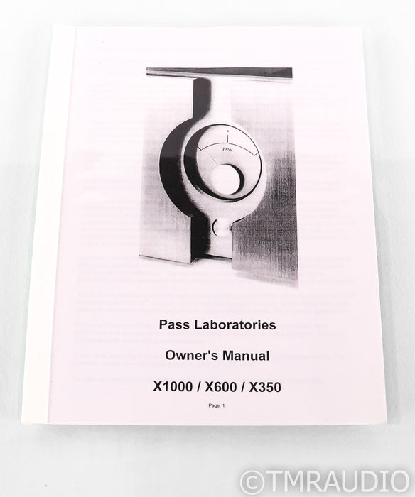 Pass Labs X350 Stereo Power Amplifier; X-350