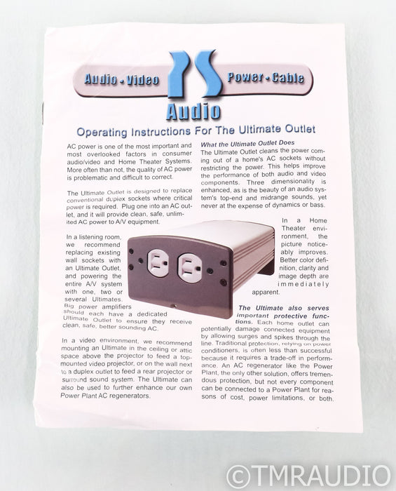 PS Audio Ultimate Outlet High Current AC Power Conditioner; HC 20A