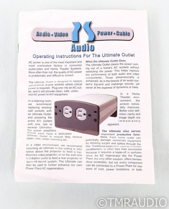 PS Audio Ultimate Outlet High Current AC Power Conditioner; HC 20A