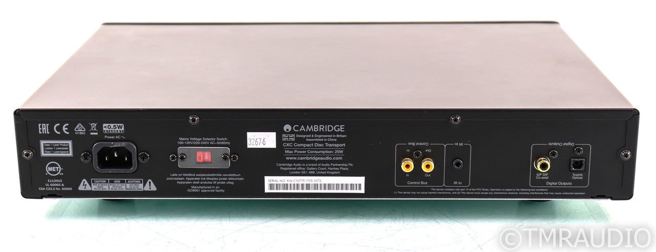 Cambridge Audio CXC CD Transport; Black; Remote