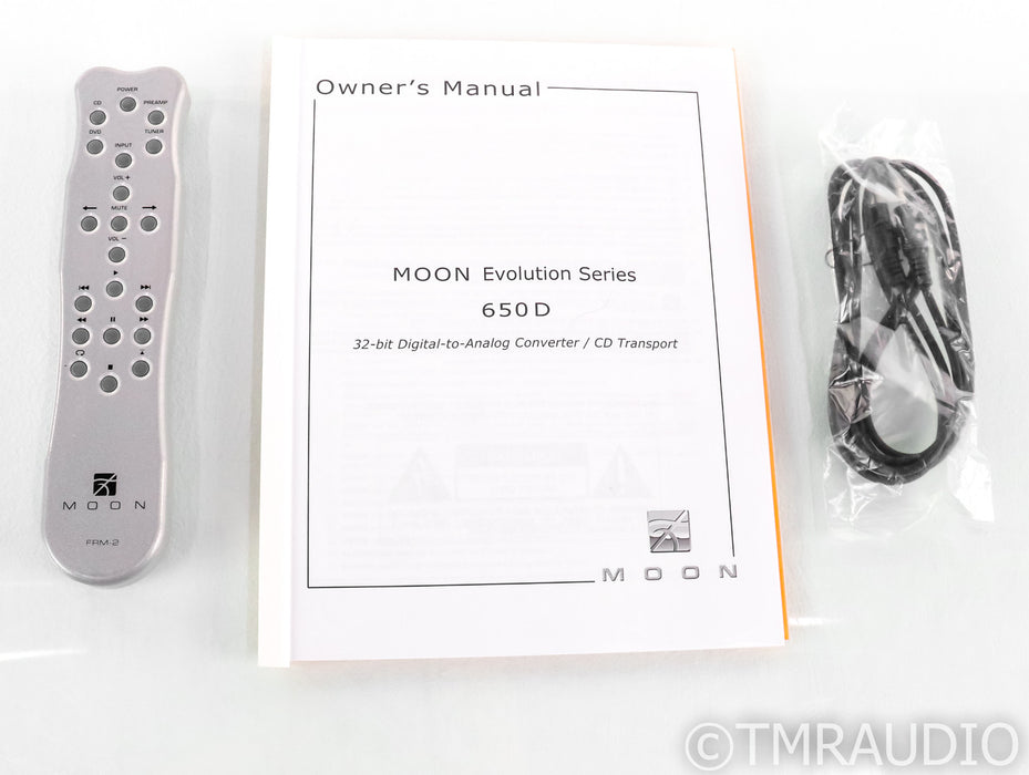 SimAudio Moon Evolution 650D CD Player / DAC; D/A Converter; 650-D; Remote
