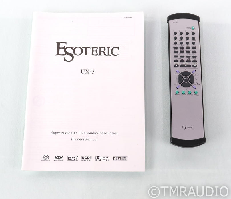 Esoteric UX-3SE SACD / CD / DVD Player; UX3 Special Edition; Silver; Remote