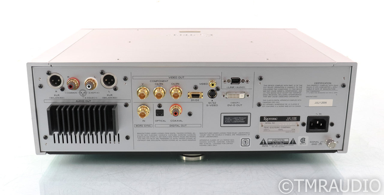 Esoteric UX-3SE SACD / CD / DVD Player; UX3 Special Edition; Silver; Remote