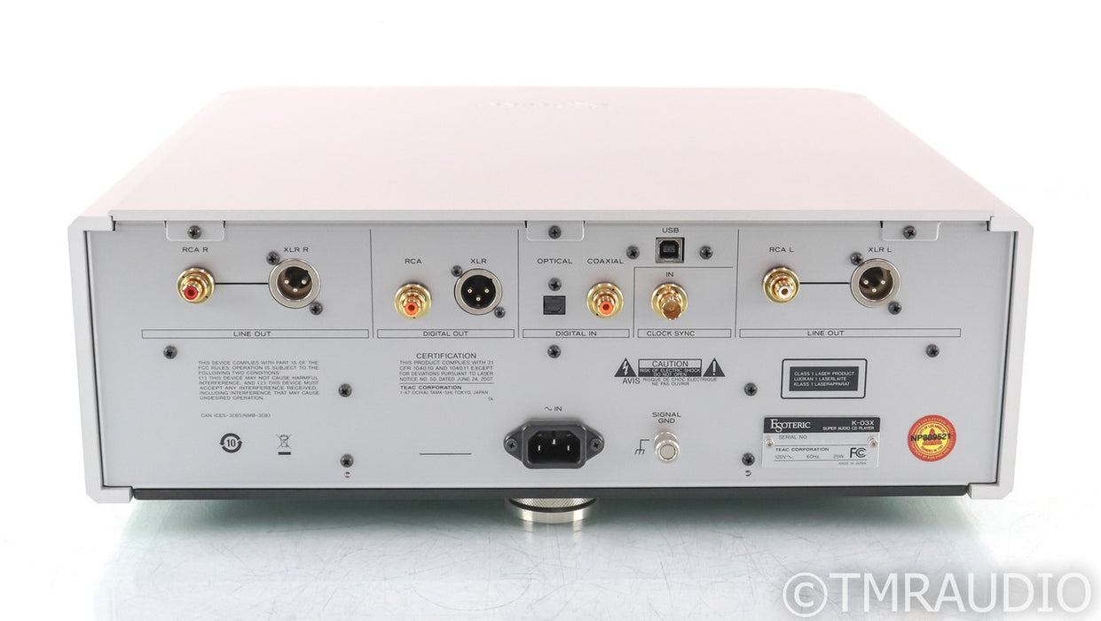 Esoteric K-03X SACD / CD Player; K03X; D/A Converter; Remote