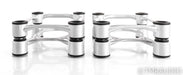 IsoAcoustics Aperta 200 Bookshelf Speaker Isolation Stands; Silver Pair