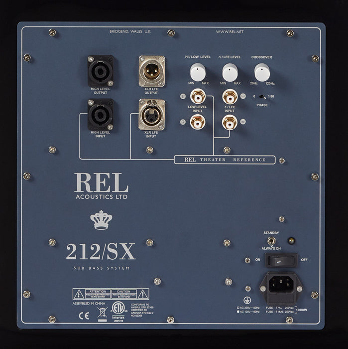 REL 212/SX 12" Powered Subwoofer; 212SX; Piano Black (New)