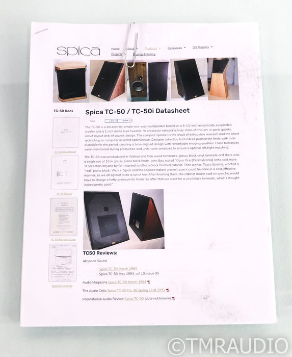 Spica TC-50 Bookshelf Speakers