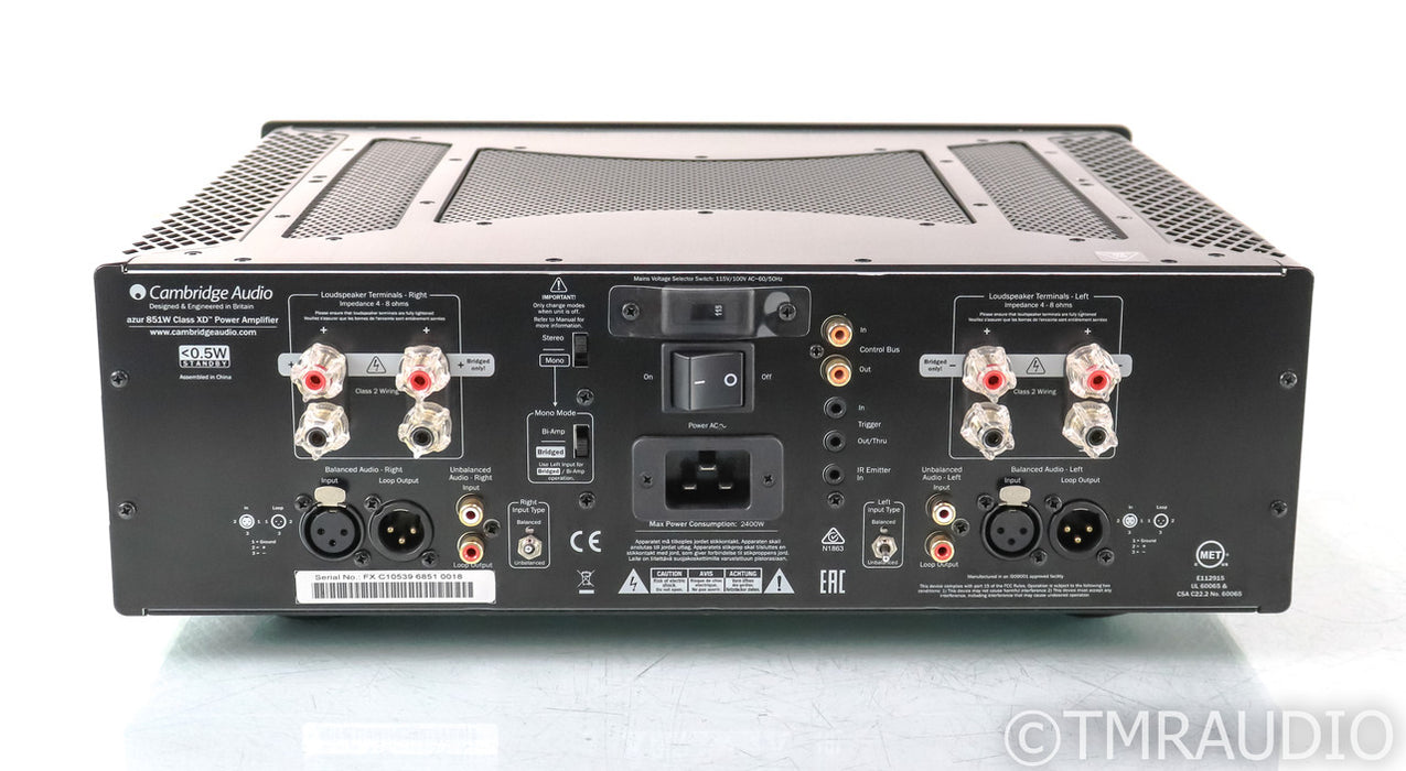 Cambridge Audio Azur 851W Stereo Power Amplifier; 851-W; Black