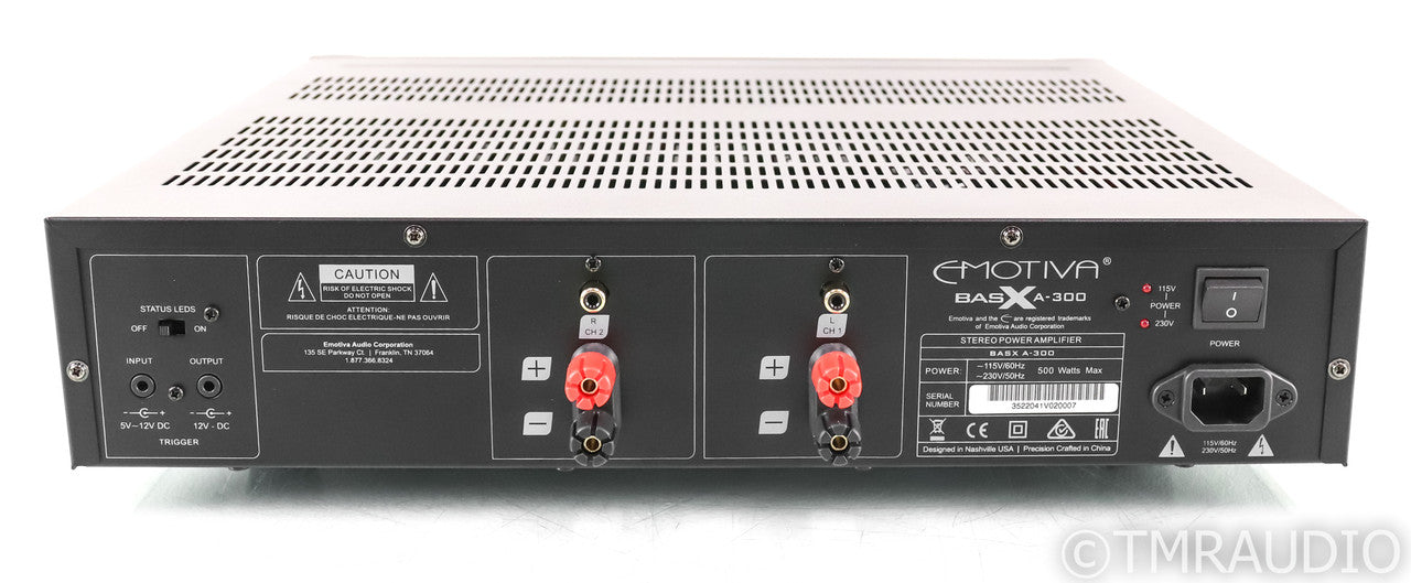 Emotiva BasX A-300 Stereo Power Amplifier; A300; Black
