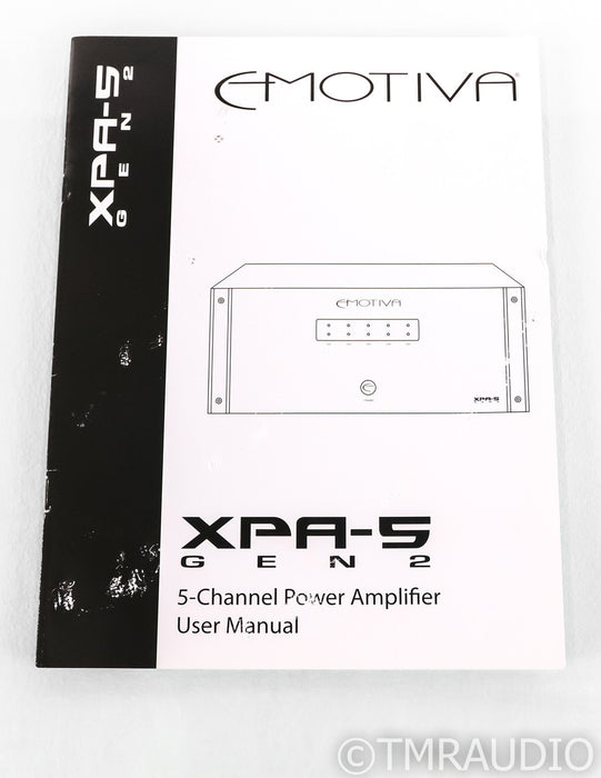 Emotiva XPA-5 Gen 2 5 Channel Power Amplifier; XPA5; Black