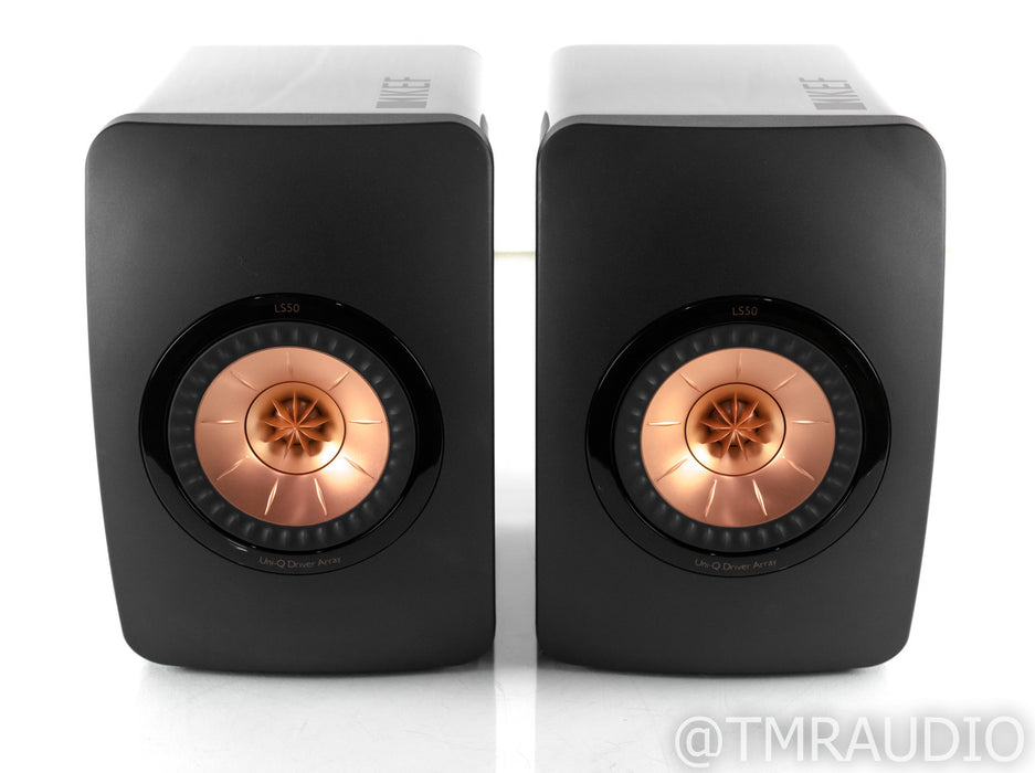 KEF LS50 Bookshelf Speakers; Black / Copper Pair; LS-50