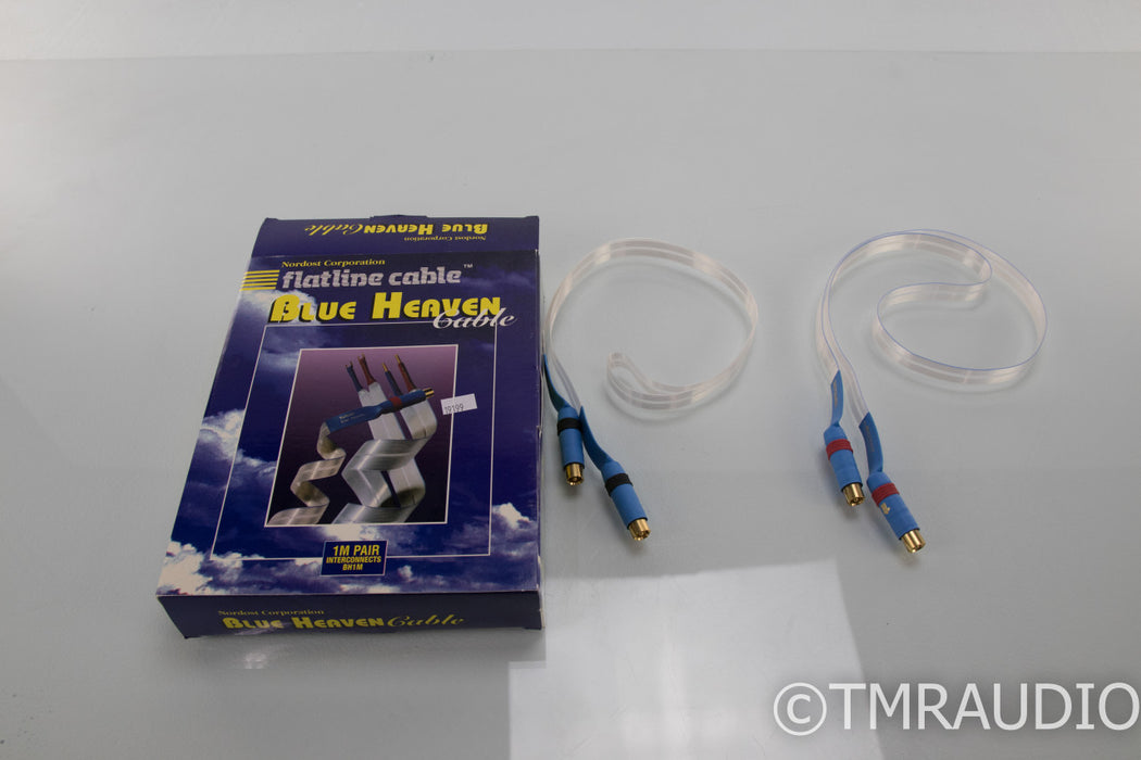 Nordost Flatline Blue Heaven RCA Cables; 1m Pair Interconnects