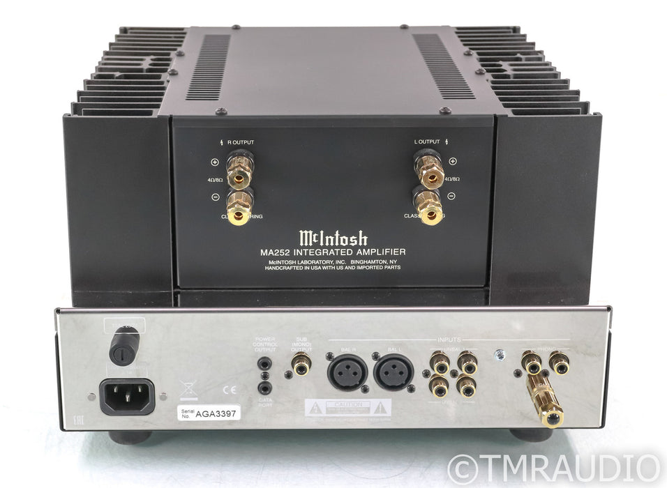 McIntosh MA252 Stereo Tube Hybrid Integrated Amplifier; MA-252; MM Phono