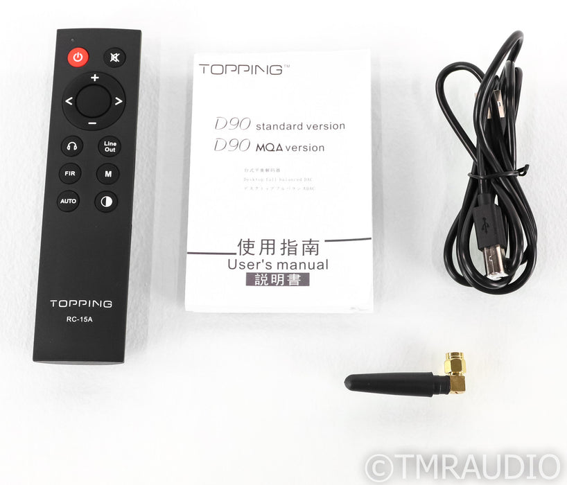Topping D90 MQA DAC; D/A Converter; D-90; DSD; Remote