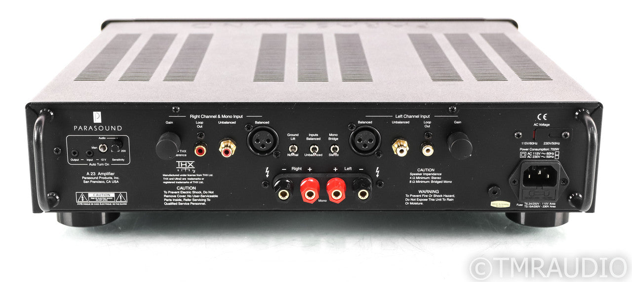 Parasound Halo A23 Stereo Power Amplifier; A 23; Black