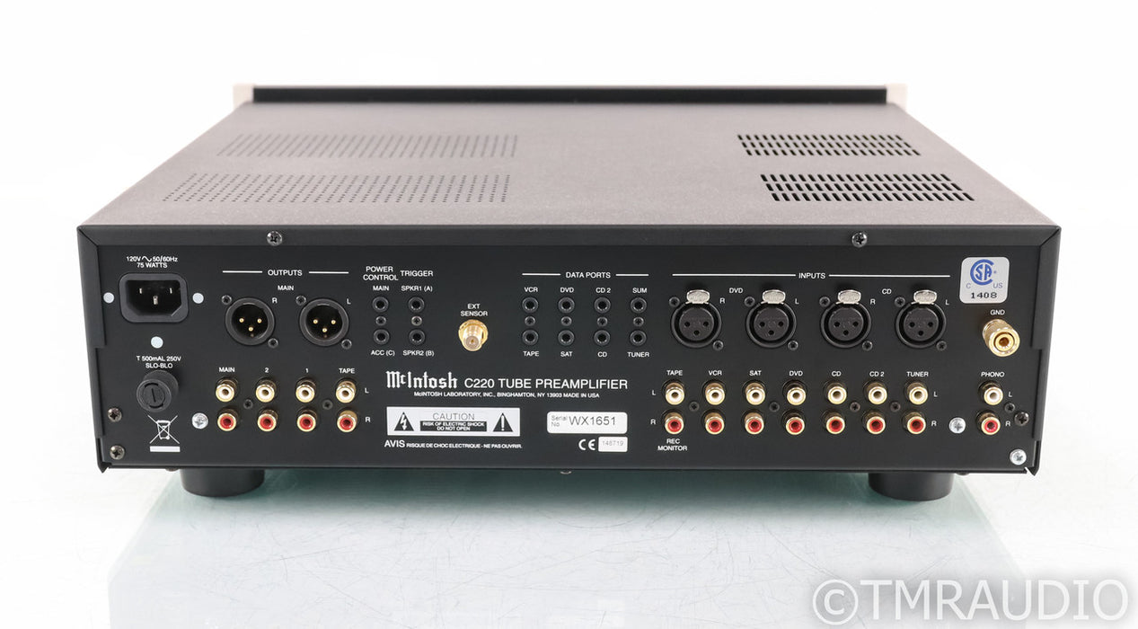 McIntosh C220 Stereo Tube Preamplifier; C-220; Remote; MM Phono Stage