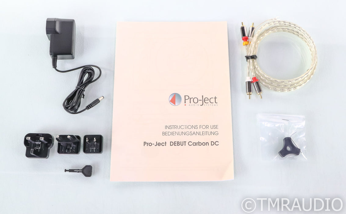 Pro-Ject Debut Carbon DC Turntable; White; Ortofon 2M Red Cartridge