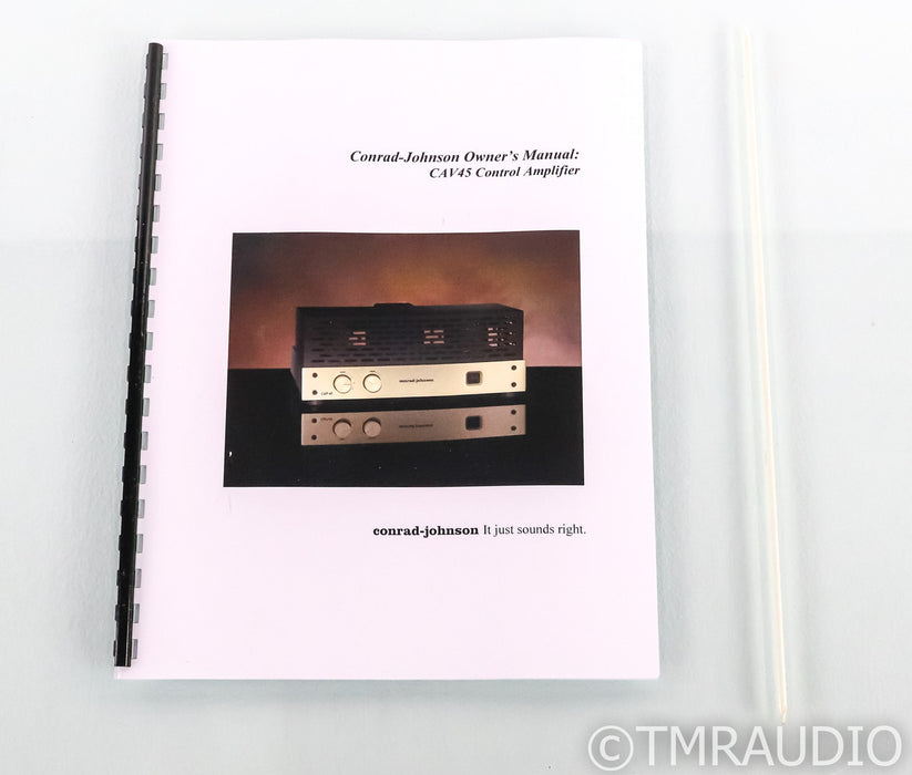 Conrad Johnson CAV-45 Stereo Tube Integrated Amplifier; CAV45