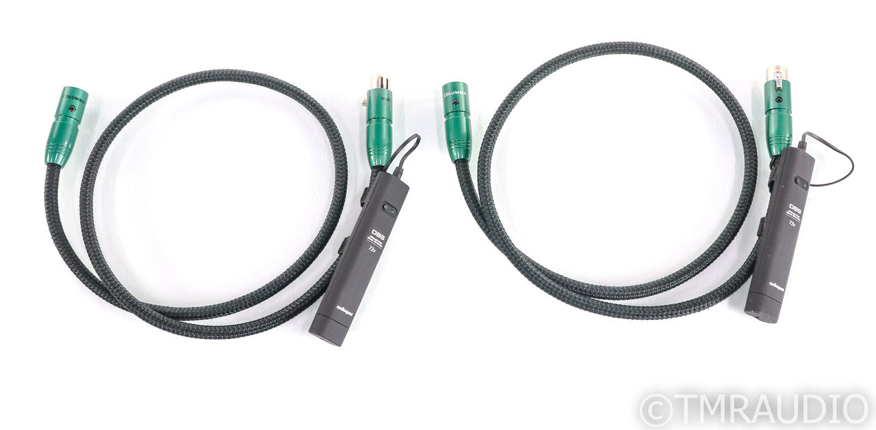 AudioQuest Columbia XLR Cables; 1m Pair Balanced Interconnects; 72v DBS