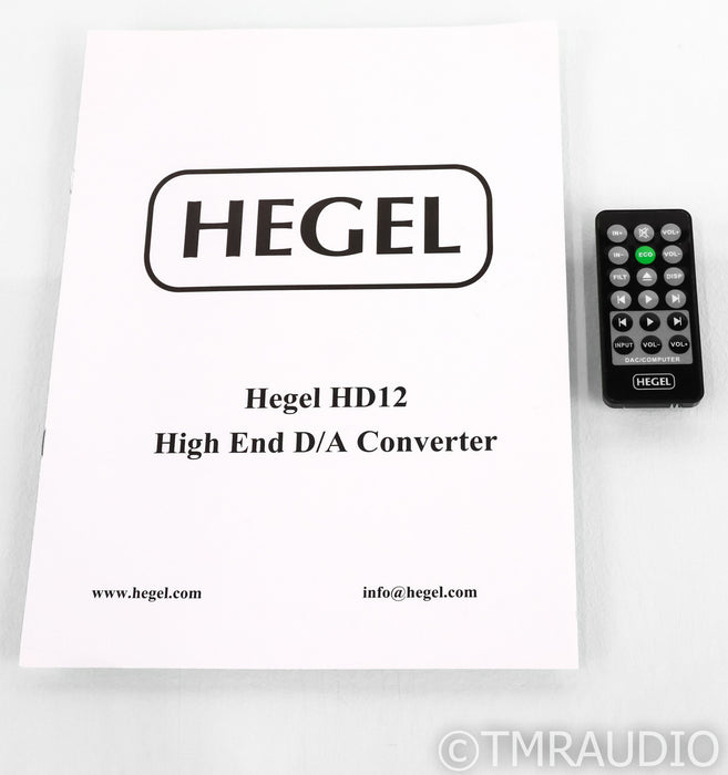 Hegel HD12 DSD DAC; D/A Converter; HD-12; Black; Remote