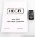 Hegel HD12 DSD DAC; D/A Converter; HD-12; Black; Remote