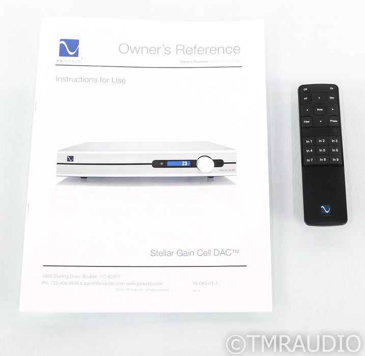 PS Audio Stellar Gain Cell DAC; D/A Converter; Black; Remote (Used)