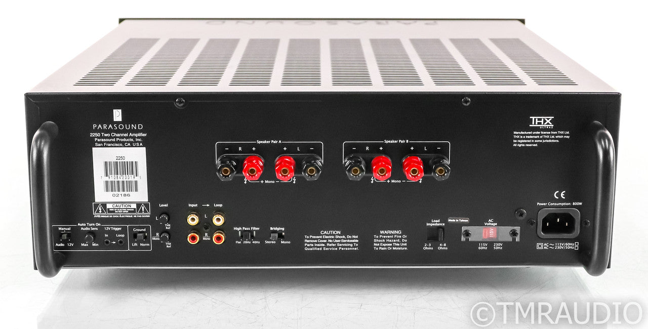 Parasound NewClassic 2250 Stereo Power Amplifier; Black