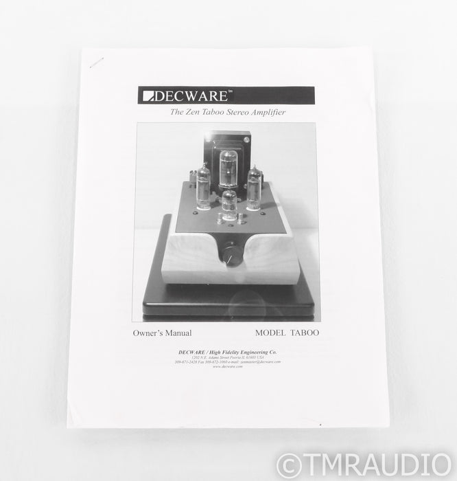 Decware Zen Taboo Mk1 Stereo Tube Integrated Amplifier