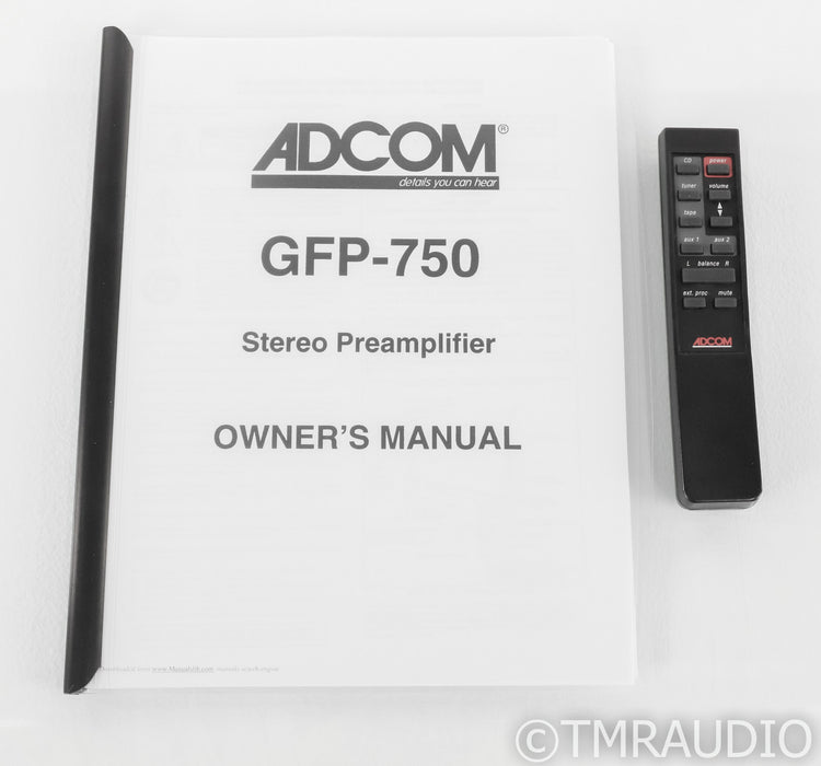 Adcom GFP-750 Stereo Preamplifier; GFP750; Black; Remote; Blue Board