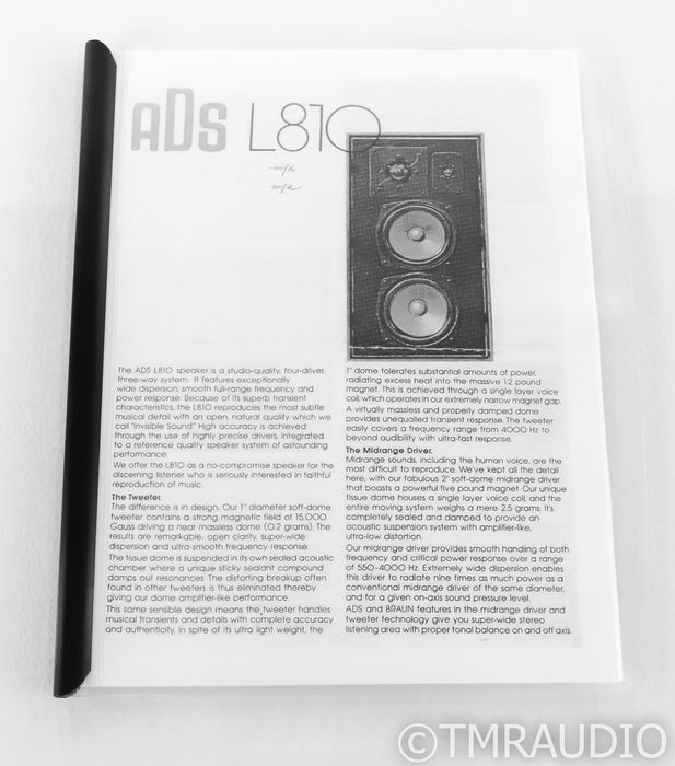 ADS L810 Vintage Speakers