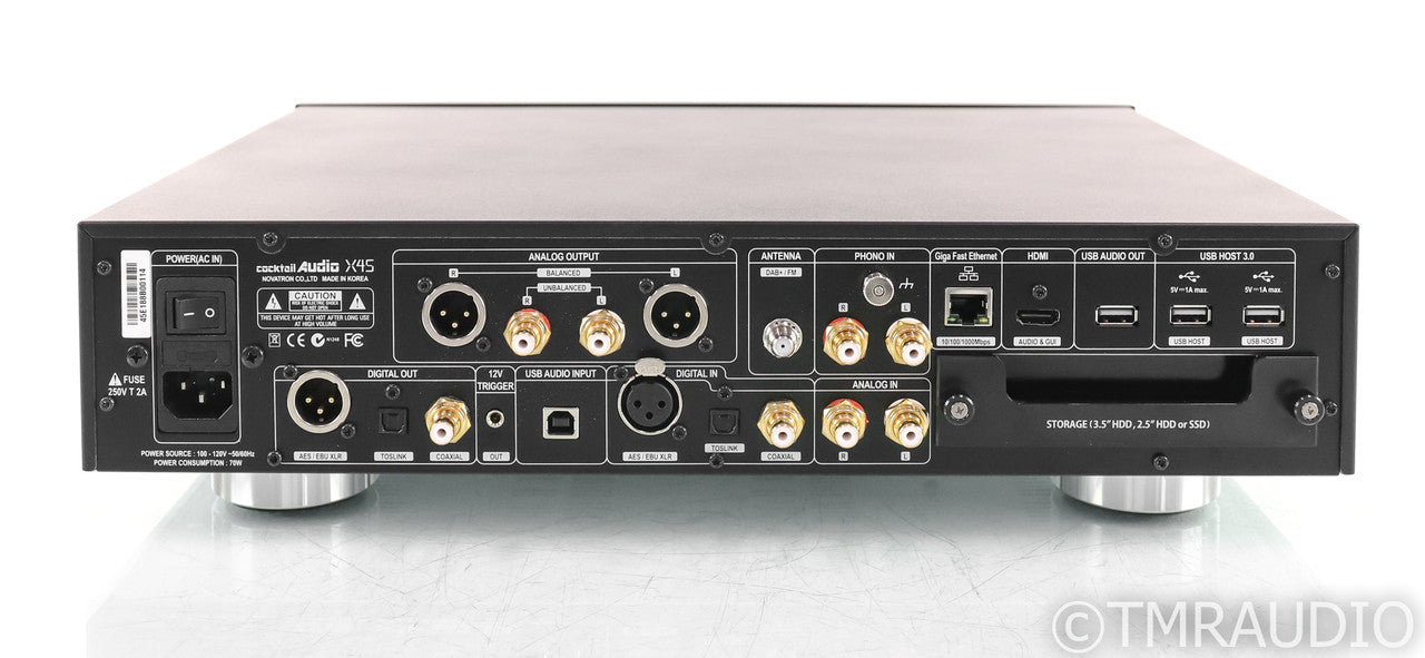 Cocktail Audio X45 Network Streamer / Server; X-45; CD Ripper; DAC; Phono; 2TB