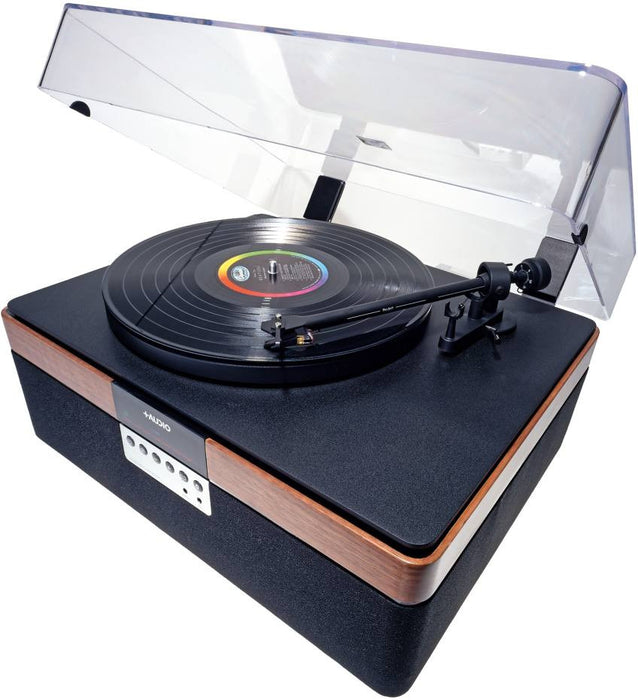 Plus Audio The+Record Player All-In-One Turntable; Carbon & Maple; +Audio (New)